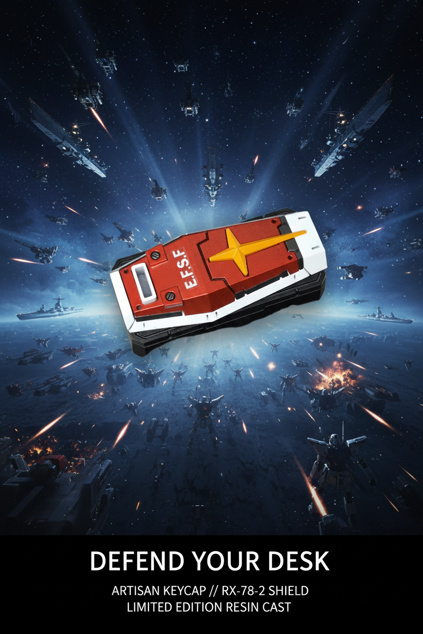 RX-78-2 Gundam Shield Keycap Promotional Poster