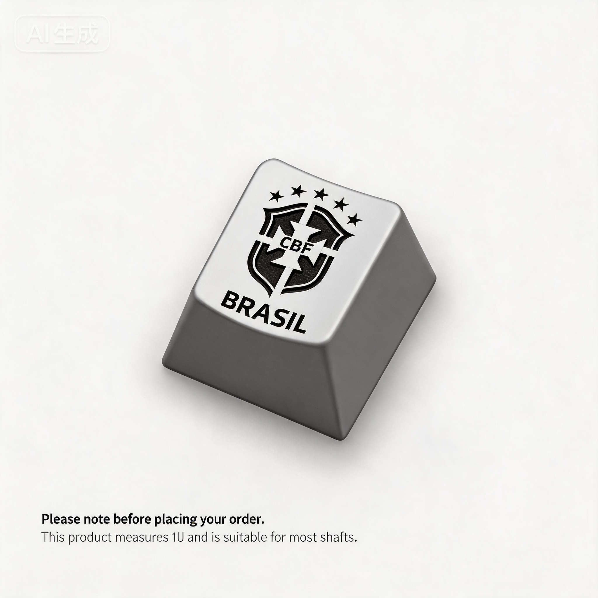 Brazil Crest Metal Artisan Keycap |  Collectible Artisan Keycap
